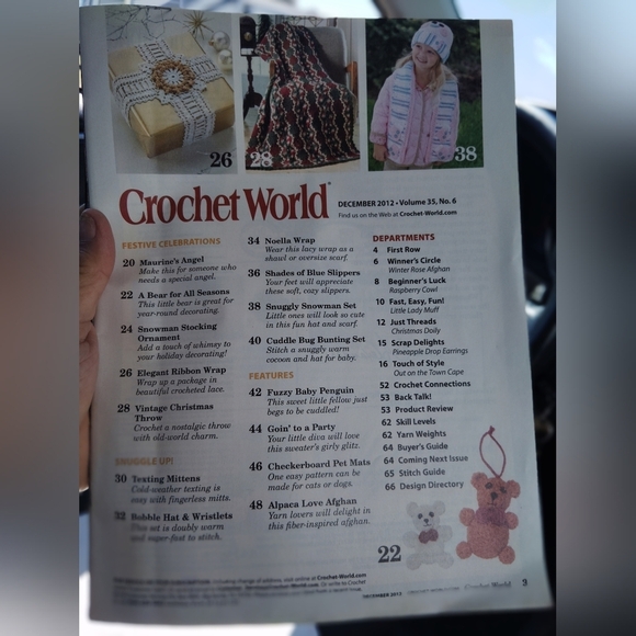 Vintage rochet World Magazine December 2012 Alpaca Afghan - Picture 2 of 10